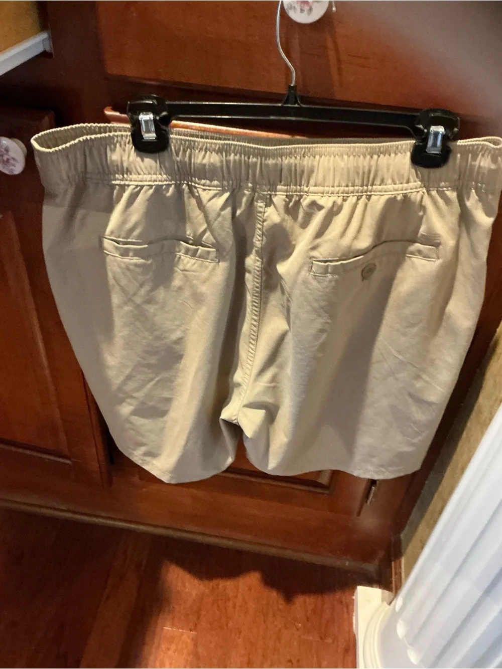 Chaps Men's Khaki Performance Drawstring Shorts